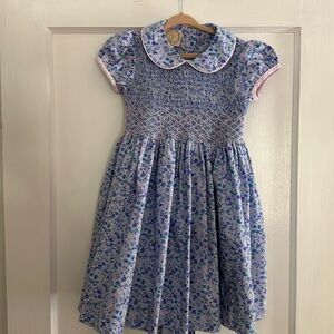 The Beaufort Bonnet Company Lavender Floral Smocked Dress